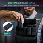 Zelus 45 Lb Weighted Vest With Iron 20 Weights Adjustable Weight Vest For Men