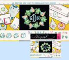 1950s Original Vintage Vogart Embroidery Transfer 221 Uncut Monogram Frames