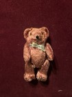 Loved Vintage 1940- 1950 s  Japan Miniature Red Teddy Bear Jointed Glass Eyes