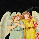 Victorian Angel Floral Die Cut Scrap Card