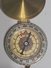 Vintage Classic Pocket Style Brass Camping Compass With Snap Cover 2  Diameter 