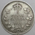 1919 Canada Silver 5 Cents  lot 1 