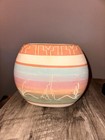 Antique Native American Hand-made  Signed  Hand Painted Clay Vase 1975 Cactus