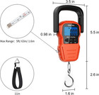 Digital Fish Scale 110lb 50kg Lcd Hanging Luggage Scale W  Tape   Batteries