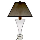 Vtg Wescal Post Modern Sculptural Memphis Lucite Gold Leaf Table Lamp 24 