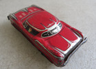 Vintage Red Car Family Friction Tin Toy Lithograph Made In Japan A1