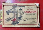 Vintage  Erector Set W metal Case And Original Instructions   Rare Ferris Wheel