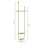 Clothing Rack golden Metal Freestanding Heavy Duty Clothes Rack With Marble Base
