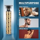Gold Hair Trimmer T Blade Precision Shaving Kit For Men Beard Mustache Travel