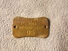 Vintage 1947 Dennis Township Co  Pa   Brass Dog Tag Tax License  95