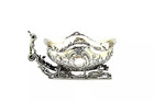 Antique German 800 Silver Cherub Figure On A Sleigh Bon Bon Candy Dish Tray
