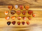 Natural Carnelian Heart Agate Gemstone Healing Carved Crystal Palmstone Gifts