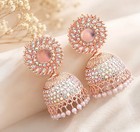 6 Styles Traditional Crystal Jhumka Earrings For Women   Ethnic Indian Party Jew