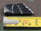 Vintage 1920s   1930s Art Deco Glass Fur Clip Black And Silver Color Nouveau 20s