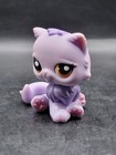 Littlest Pet Shop Lps  1771 Purple Persian Cat With Orange Eyes Rare Authentic