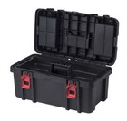 22-inch Toolbox  Plastic Tool And Hardware Storage  Black
