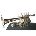 Professional Piccolo Nickle Trumpet Bb Pitch Premium Quality Hard Case mouthpiec