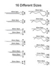 260 Pcs Cotter Pins Assortment Kit - 16 Sizes Hardware Pins Set 304 Stainless St