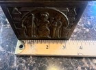 Vintage Brass Religious Jewelry Box With Adoration Of The Magi Relief  Gothic