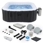 Co-z 4 Adult Inflatable Spa Tub 6 Ft Portable Outdoor Hot Tub With Pump Black