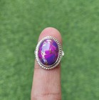 Purple Mohave Turquoise Ring 925 Sterling Silver Purple Stone Ring Women Jewelry