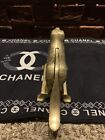 Antique Vintage Old  Beautiful Dog Solid Brass Nutcracker Heavy On Base