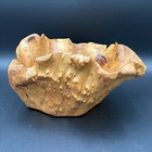 Large 12    Burl Wood Bowl Hand Turned Natural Live Edge Birdseye Vintage Ec Ooak
