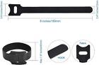 100 Cable Straps Black Wire Cord Hook Loop Ties Reusable Fastening Organizer-lot