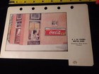 1940 s Coca-cola Salesman Advertising Sign Spalding s Cafe Restaurant Storefront