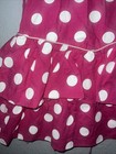 Vtg Kohana 1980s Girl Dress 9 10 Pink White Polka Dot Lace Round Ruffled Collar