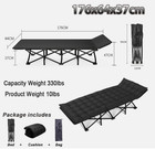 Adults Folding Sleeping Cot Guest Bed Heavy Duty Portable Cot Camping W  Mat bag