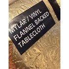 Elrene Dazzle Gold Metallic Vinyl Flannel Backed Tablecloth 60x84 Oblong Floral