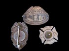 Antique vtg  Special Police  Fire Department And Post Office Kingston  Ny Badges