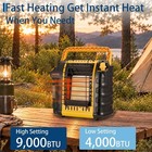 Emergency 9000 Btu Portable Radiant Propane Heater Tip-over Ods Indoor Outdoor