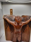 Native American Style Handcarved Wood Sculpture   Signed By Artist