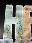 Plastic Canvas Needlepoint    happy Easter    Wall Hanging Decoration 16 25    X 10 5   