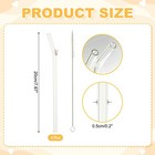 4 Pcs Reusable Glass Straws  7 87  Rabbit Glass Straw  Pink
