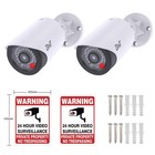 Dummy Fake Security Camera W  One Red Led Light At Night For Home And Businesses