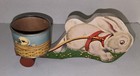 Vintage Fisher Price Easter Bunny Pull Toy  5 