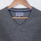 Club Room Sweater Men s Medium Charcoal Grey Merino Wool Acrylic Blend Preppy