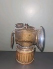 Antique Streamlined Just Rite Brass Carbide Miner s Lamp Light