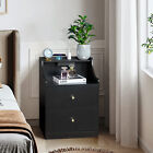 Night Table Nightstand With Wireless Charging Station Drawer Bedroom End Side