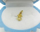 Baby  Children Solid 14k Yellow Gold Cluster Flower Style Cz Charm Pendant