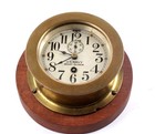 Seth Thomas Vintage Maritime U s  Navy Boat Clock 4-5 8  Brass-bd-252