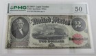 1917  2 Legal Tender Speelman white Fr 60 Pmg 50 Au
