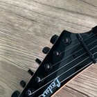 Moon Electric Guitar Black Tremolo Bridge Rounded Fret Edge Stainless Fret