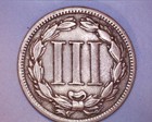 1881 Three Cent Nickel Coin  Vf Cond    724-6