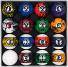 Billiard Balls Set 16 Pool Table Balls  black Marble Premium 