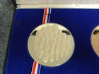 1776-1976 Franklin Mint Bicentennial  925 Silver   Bronze Medal Set