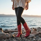 Women Gold Metal Chain Boot Bracelet Shoe Thick Links Charm Fashion Jewelry Pair